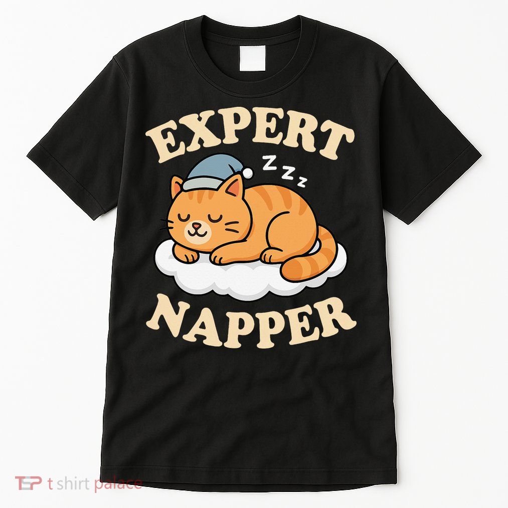 Cat Expert Napper Funny Kitty Sarcasm Humor Cat Saying Tall T-Shirt