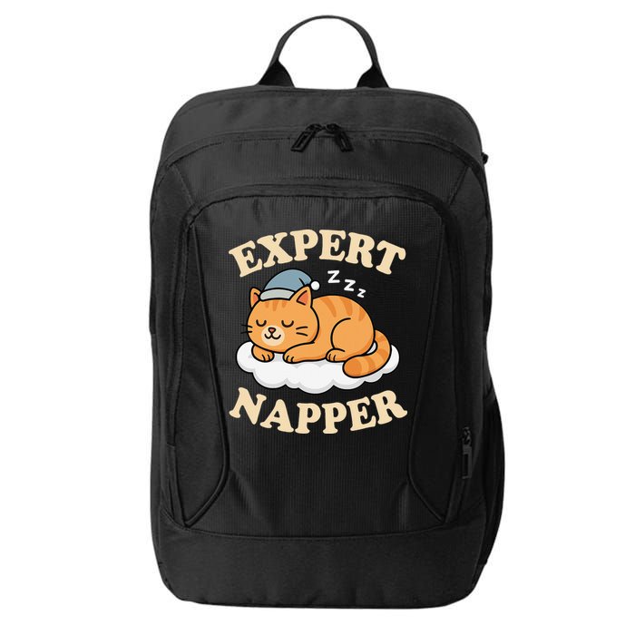 Cat Expert Napper Funny Kitty Sarcasm Humor Cat Saying City Backpack