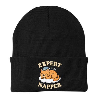 Cat Expert Napper Funny Kitty Sarcasm Humor Cat Saying Beanie