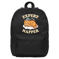 Cat Expert Napper Funny Kitty Sarcasm Humor Cat Saying 16 in Basic Backpack