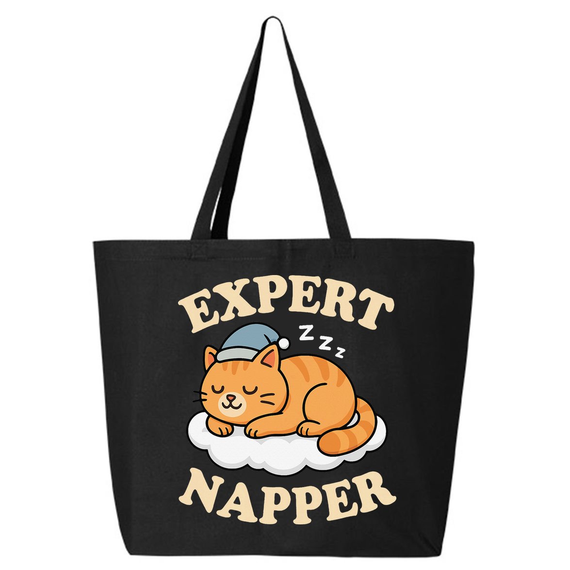 Cat Expert Napper Funny Kitty Sarcasm Humor Cat Saying 25L Jumbo Tote