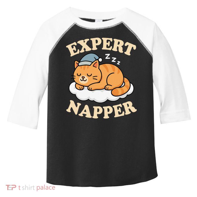 Cat Expert Napper Funny Kitty Sarcasm Humor Cat Saying Toddler Fine Jersey T-Shirt