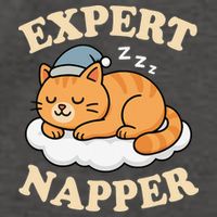 Cat Expert Napper Funny Kitty Sarcasm Humor Cat Saying Vector Backpack
