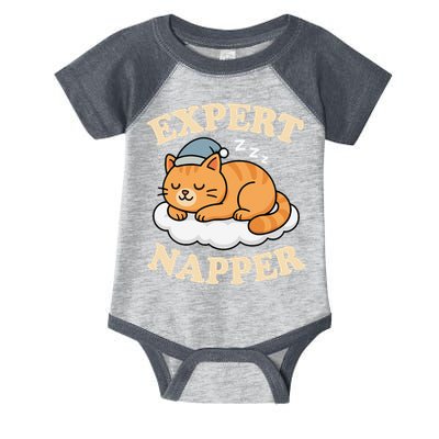 Cat Expert Napper Funny Kitty Sarcasm Humor Cat Saying Infant Baby Jersey Bodysuit