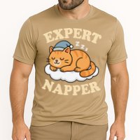 Cat Expert Napper Funny Kitty Sarcasm Humor Cat Saying Cooling Performance Crew T-Shirt