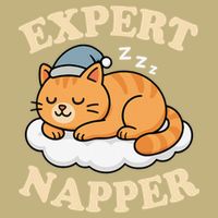 Cat Expert Napper Funny Kitty Sarcasm Humor Cat Saying Button