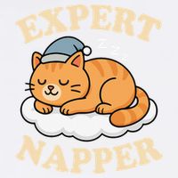 Cat Expert Napper Funny Kitty Sarcasm Humor Cat Saying Garment-Dyed Sweatshirt