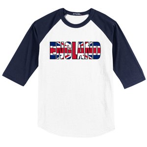 Cool England Name Flag Baseball Sleeve Shirt