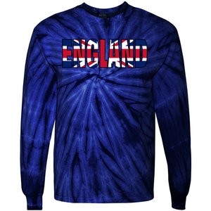 Cool England Name Flag Tie-Dye Long Sleeve Shirt