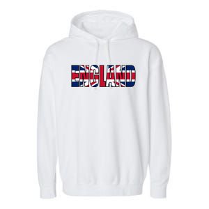 Cool England Name Flag Garment-Dyed Fleece Hoodie