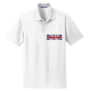 Cool England Name Flag Dry Zone Grid Polo