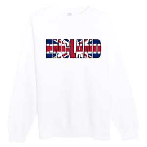 Cool England Name Flag Premium Crewneck Sweatshirt