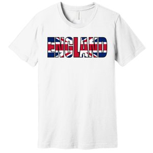 Cool England Name Flag Premium T-Shirt