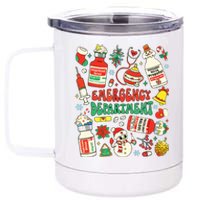 Christmas Er Nurse Emergency Department Er Ed Nurse Tech 12 oz Stainless Steel Tumbler Cup