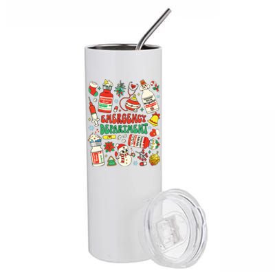 Christmas Er Nurse Emergency Department Er Ed Nurse Tech Stainless Steel Tumbler