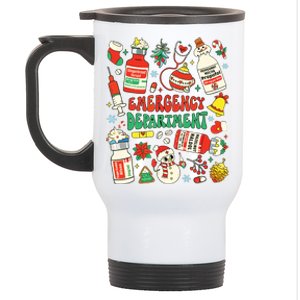 Christmas Er Nurse Emergency Department Er Ed Nurse Tech Stainless Steel Travel Mug