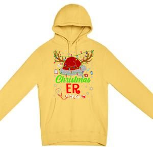 Christmas Er Nurse Crew Santa Nurse Life Funny Xmas Pajama Premium Pullover Hoodie