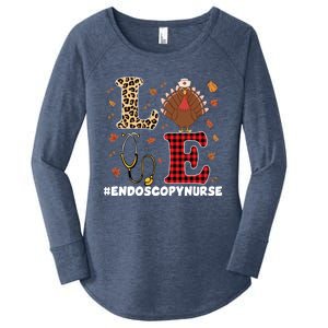 Cute Endoscopy Nurse Thanksgiving Costume With Stethoscope Gift Women's Perfect Tri Tunic Long Sleeve Shirt