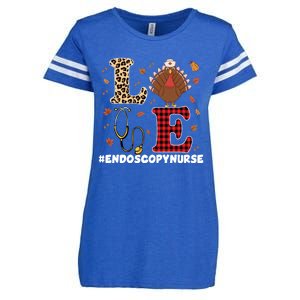 Cute Endoscopy Nurse Thanksgiving Costume With Stethoscope Gift Enza Ladies Jersey Football T-Shirt