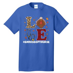 Cute Endoscopy Nurse Thanksgiving Costume With Stethoscope Gift Tall T-Shirt