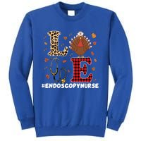 Cute Endoscopy Nurse Thanksgiving Costume With Stethoscope Gift Tall Sweatshirt