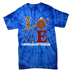 Cute Endoscopy Nurse Thanksgiving Costume With Stethoscope Gift Tie-Dye T-Shirt