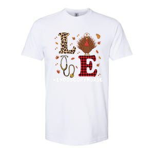 Cute Endoscopy Nurse Thanksgiving Costume With Stethoscope Gift Softstyle CVC T-Shirt