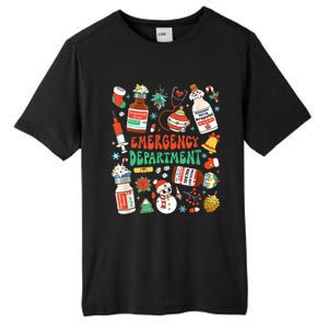 Christmas ER Nurse Emergency Department ER Ed Nurse Tech Tall Fusion ChromaSoft Performance T-Shirt