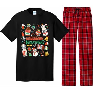 Christmas ER Nurse Emergency Department ER Ed Nurse Tech Pajama Set