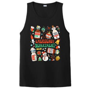 Christmas ER Nurse Emergency Department ER Ed Nurse Tech PosiCharge Competitor Tank