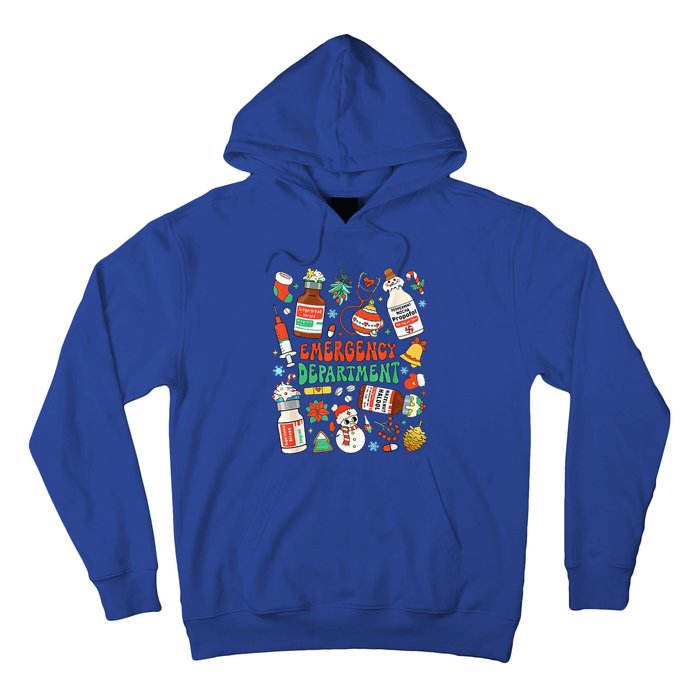 Christmas ER Nurse Emergency Department ER Ed Nurse Tech Hoodie