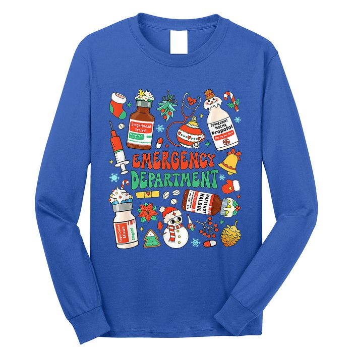 Christmas ER Nurse Emergency Department ER Ed Nurse Tech Long Sleeve Shirt