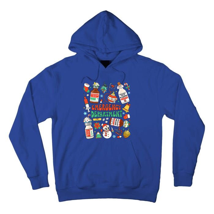 Christmas ER Nurse Emergency Department ER Ed Nurse Tech Tall Hoodie