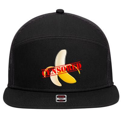 Censored Naked Banana 7 Panel Mesh Trucker Snapback Hat