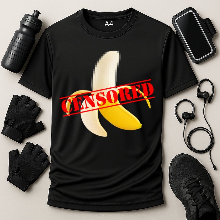 Censored Naked Banana Cooling Performance Crew T-Shirt