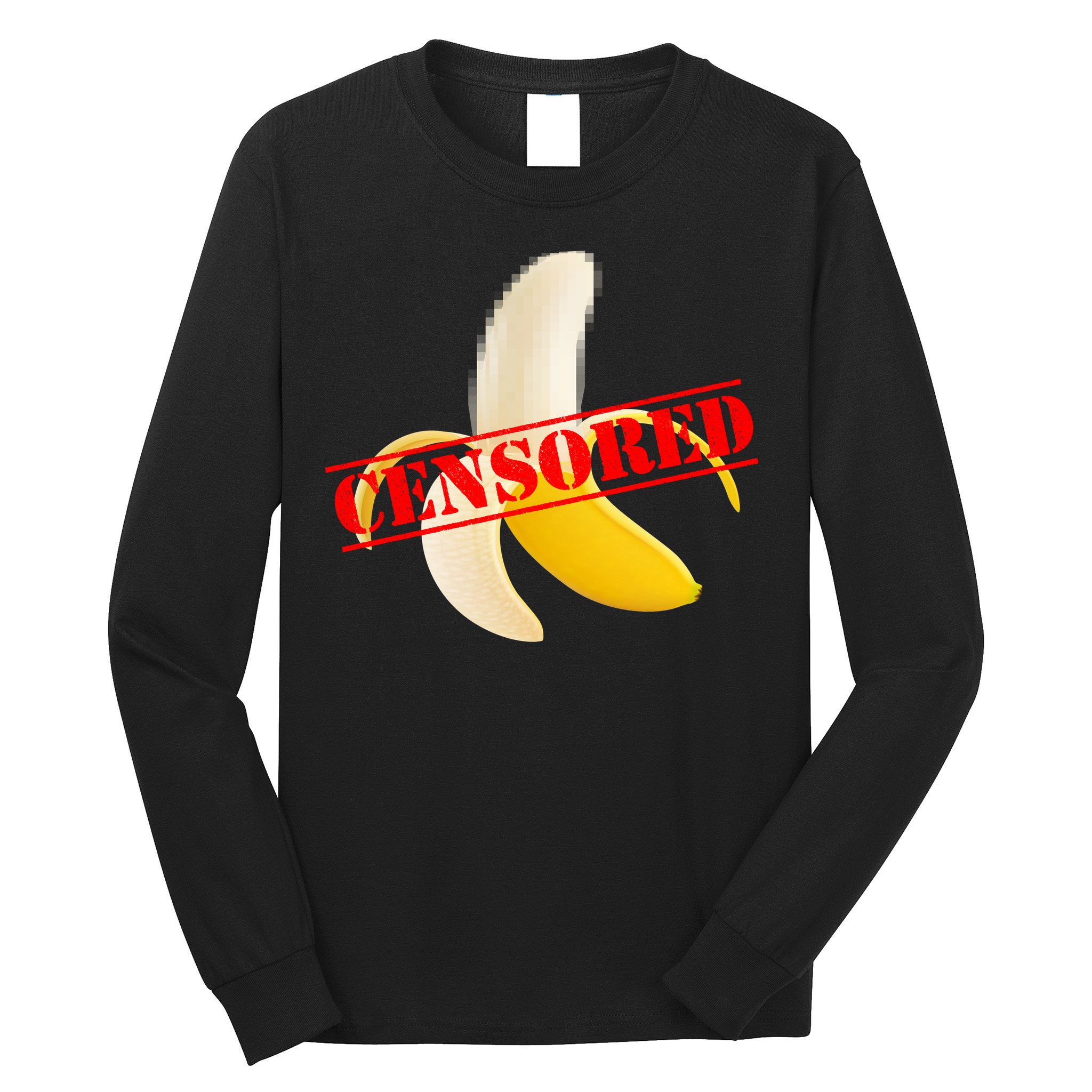 Censored Naked Banana Long Sleeve Shirt