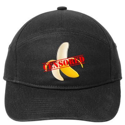 Censored Naked Banana 7-Panel Snapback Hat