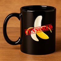 Censored Naked Banana 11oz C Handle Ceramic Mug