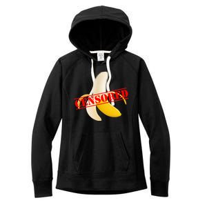 Censored Naked Banana Women's Fleece Hoodie