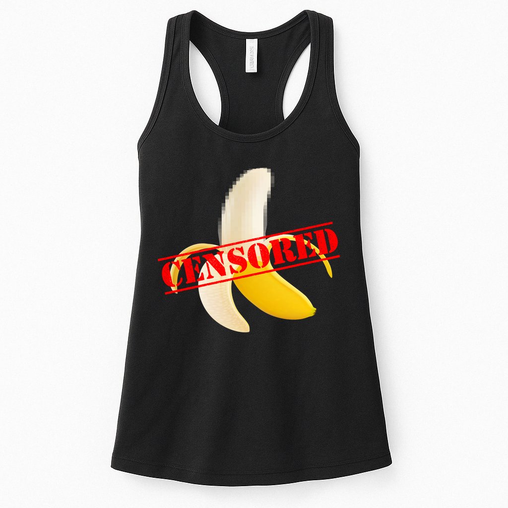 Censored Naked Banana Womens Tank Top