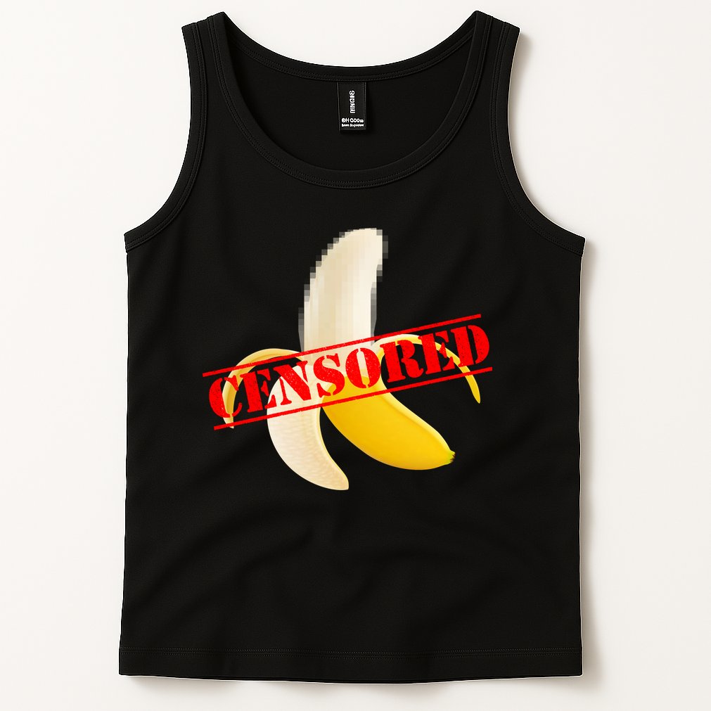Censored Naked Banana Tank Top