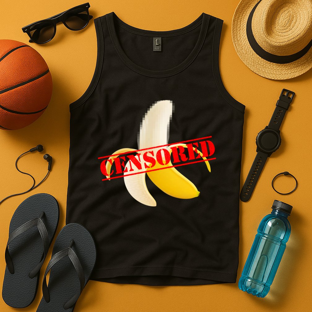 Censored Naked Banana Tank Top