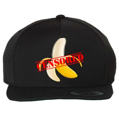 Censored Naked Banana Wool Snapback Cap