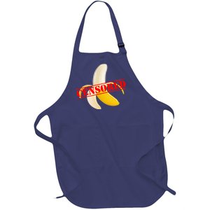 Censored Naked Banana Full-Length Apron With Pockets