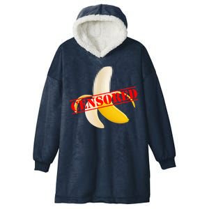 Censored Naked Banana Hooded Wearable Blanket