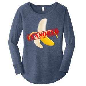 Censored Naked Banana Women's Perfect Tri Tunic Long Sleeve Shirt