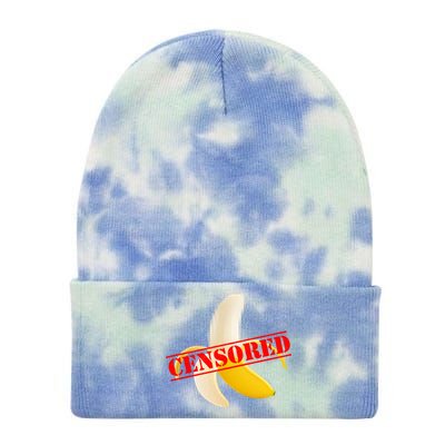 Censored Naked Banana Tie Dye 12in Knit Beanie