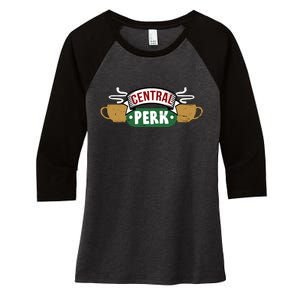 Central Perk Women's Tri-Blend 3/4-Sleeve Raglan Shirt