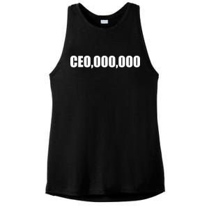 CEO,000,000 Entrepreneur Ladies PosiCharge Tri-Blend Wicking Tank