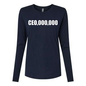 CEO,000,000 Entrepreneur Womens Cotton Relaxed Long Sleeve T-Shirt